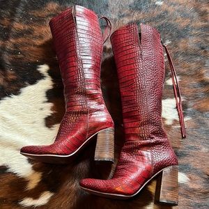 Freebird RED Jasper Knee High Boots